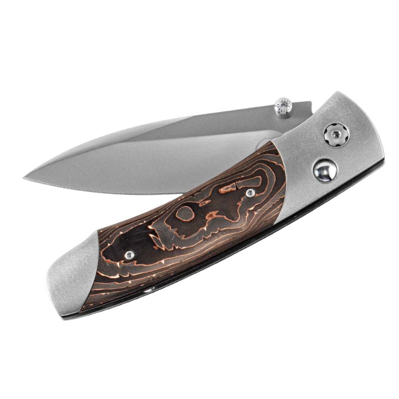 William Henry Titanium Pocketknife With Carbon Fiber