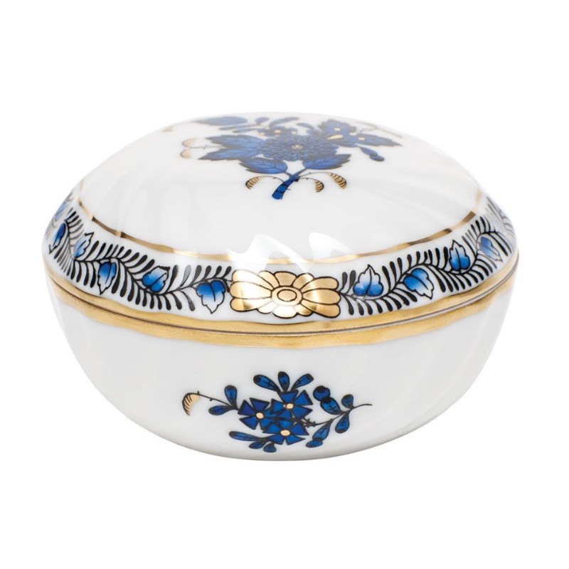 Herend Chinese Bouquet Black Sapphire Ring Box