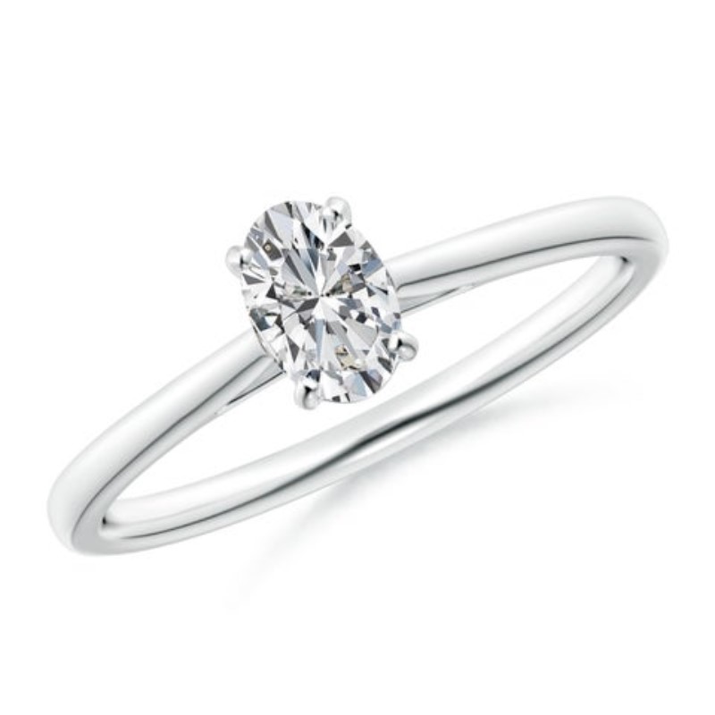 Henri Daussi Delicate Diamond Solitaire Engagement Ring Henri Daussi Delicate Diamond Solitaire Engagement Ring