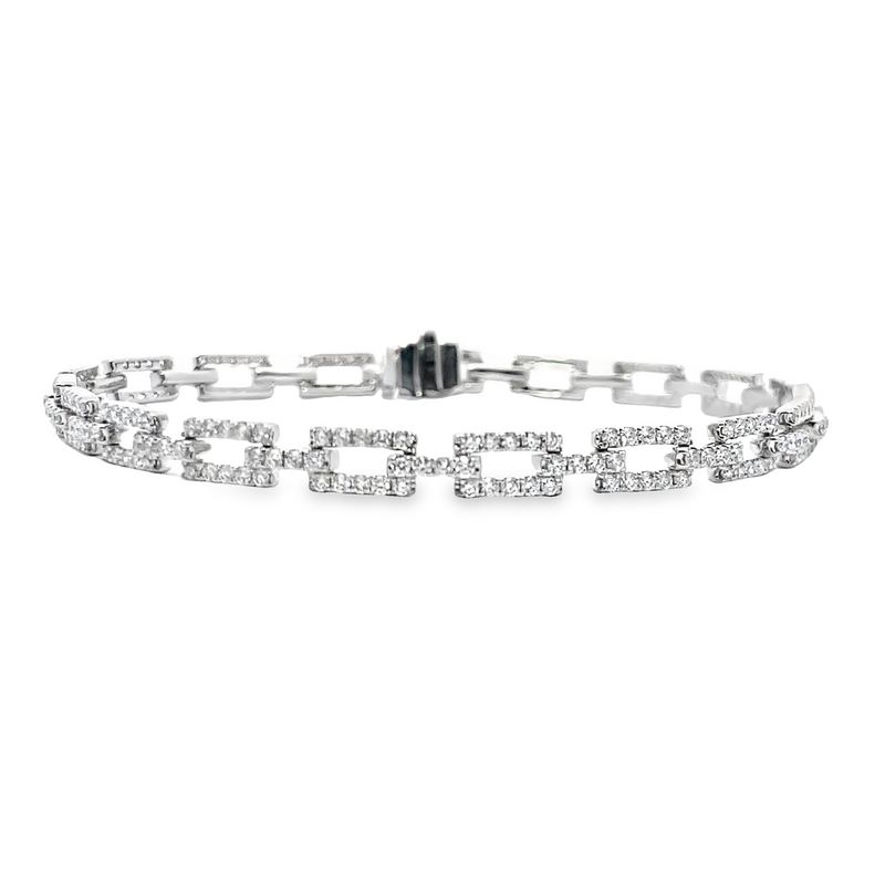 14 karat white gold 2.0 carat diamond bracelet