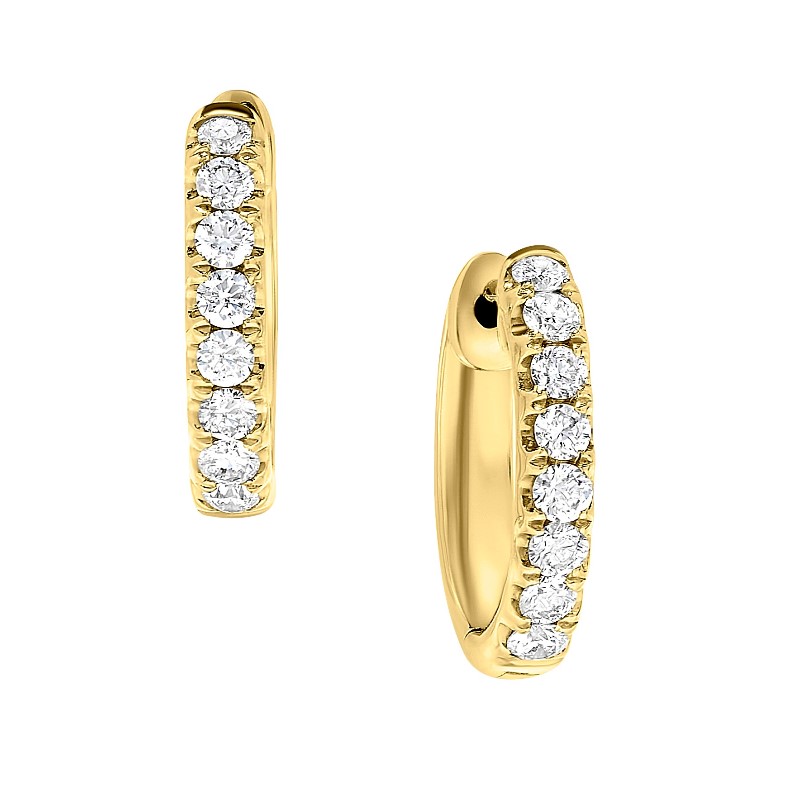 Diamond Huggie Hoops