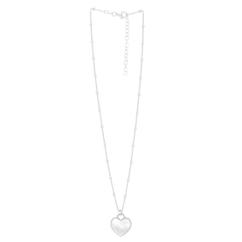 Silver And Mother of Pearl Heart Pendant Silver And Mother of Pearl Heart Pendant
