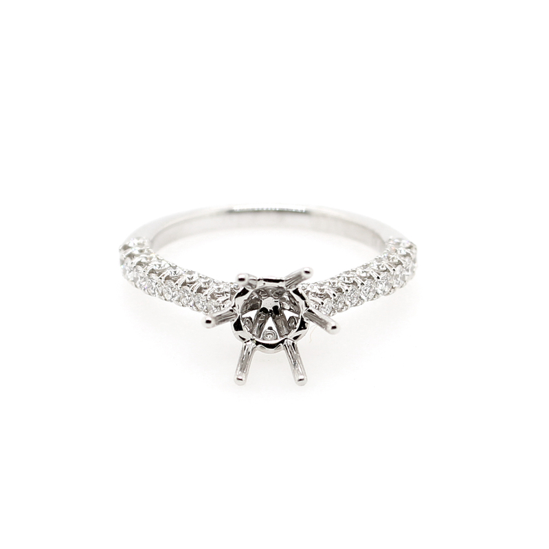 AMDEN JEWELRY 18KW DIA SEMI-MOUNT RING