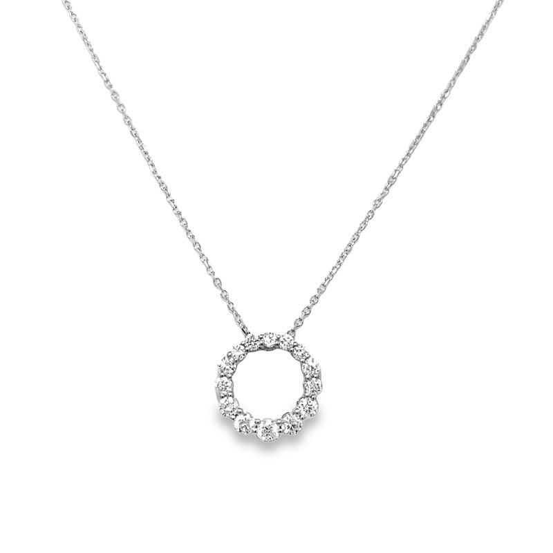 Diamond Circle Pendant Necklace