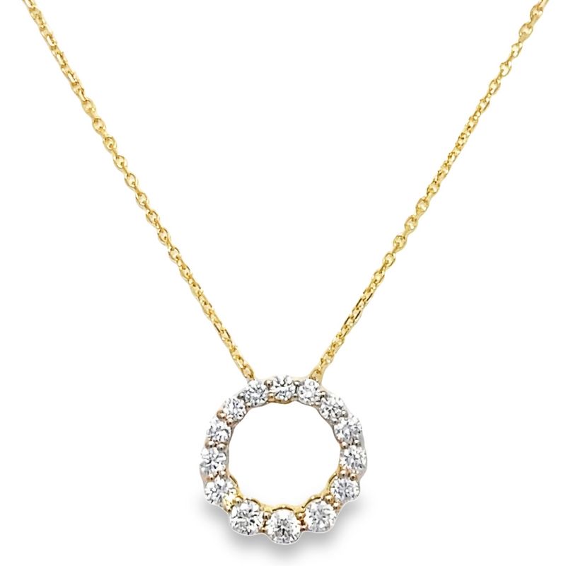 Diamond Circle Pendant Necklace