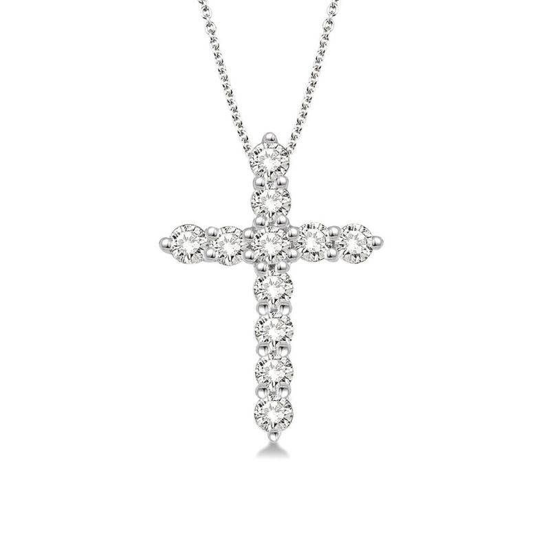 Diamond Perfect Cross Pendant Necklace