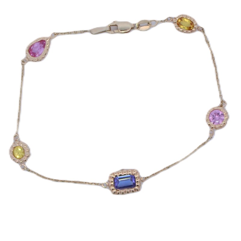 Multi Color Sapphire Bracelet