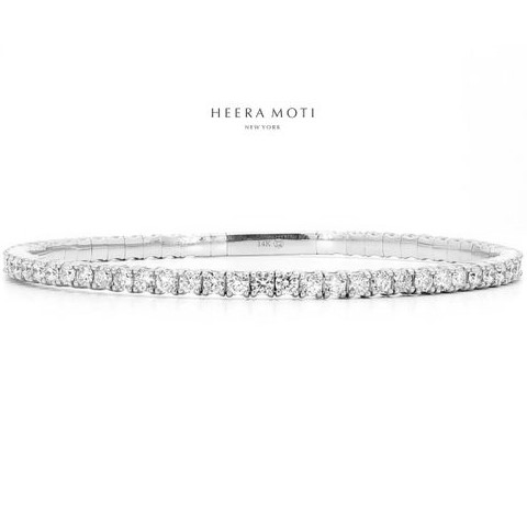White Gold Diamond Stretch Bracelet