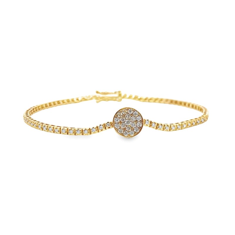 Round Pave Tennis Bracelet