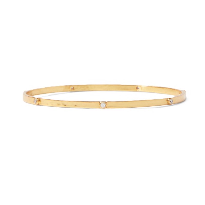 Julie Vos Crescent Stone Bangle Bracelet