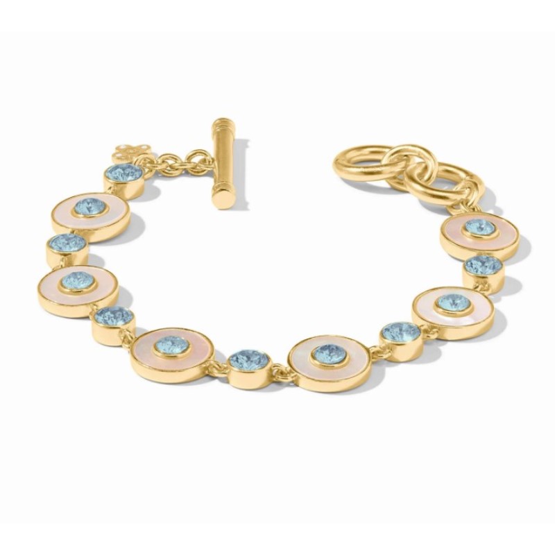 Julie Vos Colette Tennis Bracelet in Chalcedony Blue