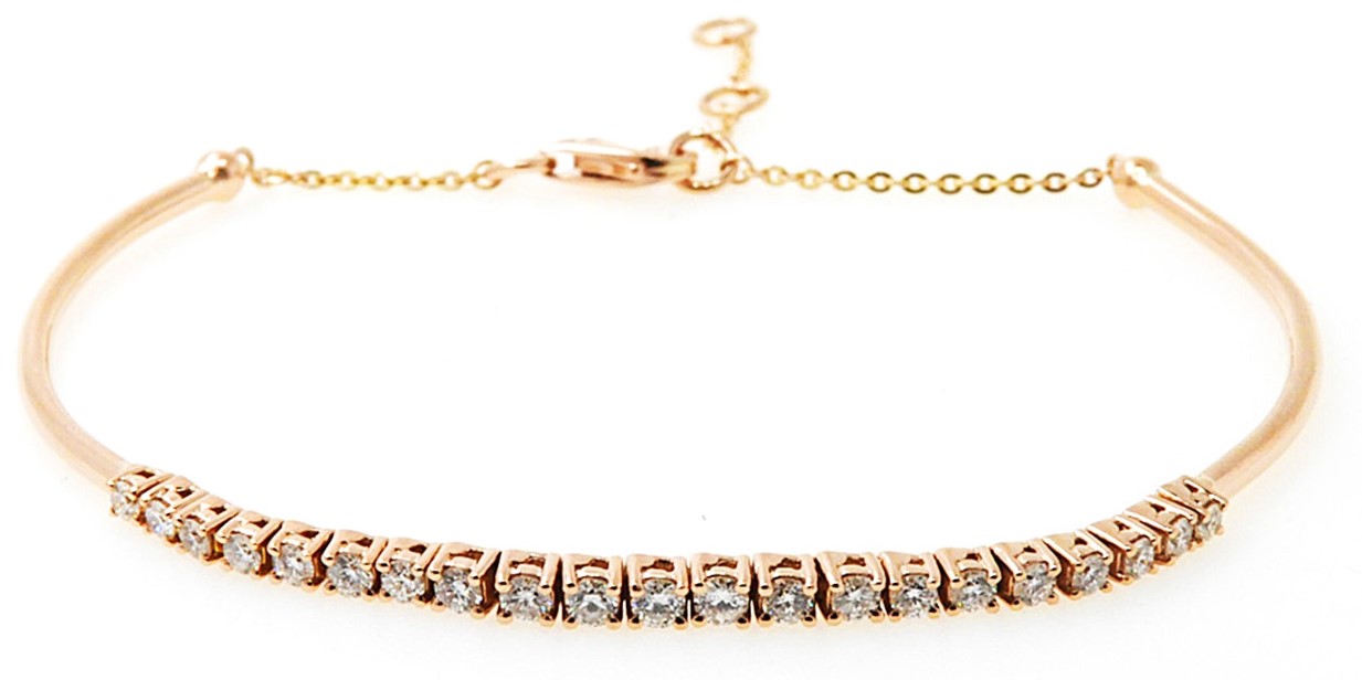 Lali 14 Karat Rose Gold Diamond Bracelet