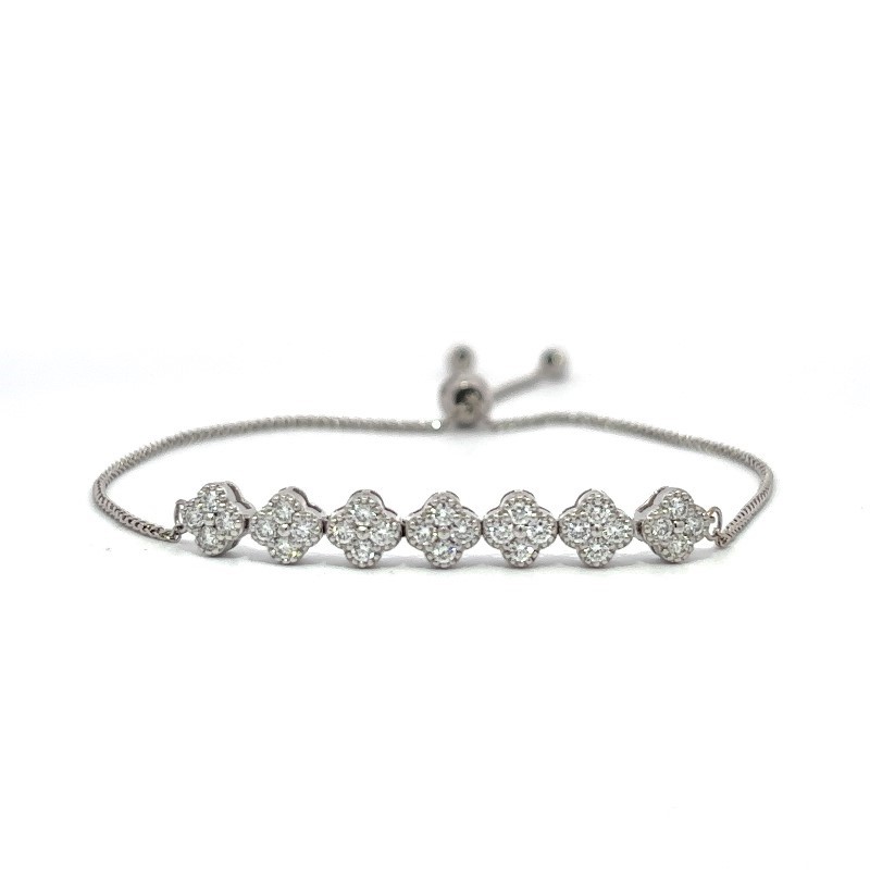 Namdar 14 Karat White Gold Diamond Bracelet Measuring 8 Inches