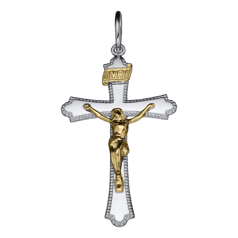 Sterling Silver Cross Pendant On A 24