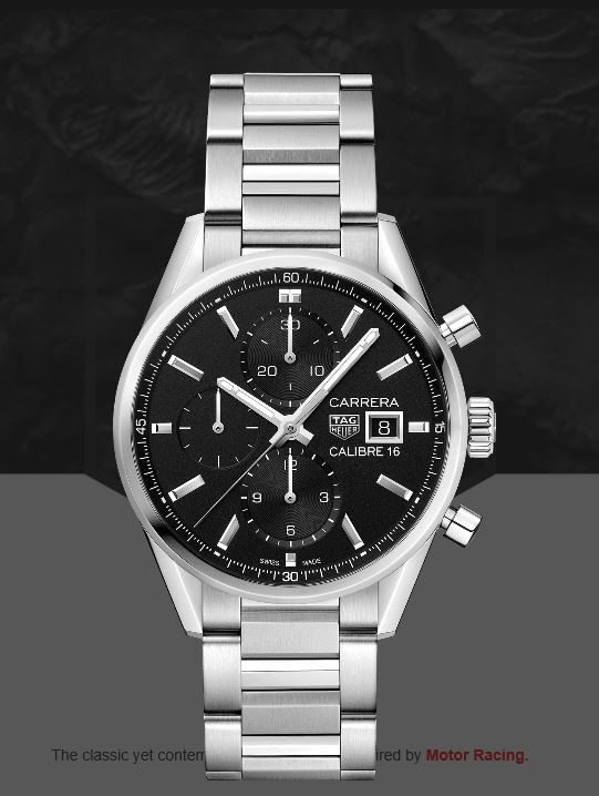 Tag Heuer Carrera Black Dial Automatic Men