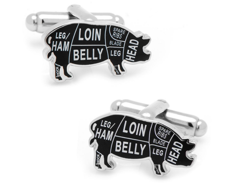 Pork Butcher Cuts Cufflinks