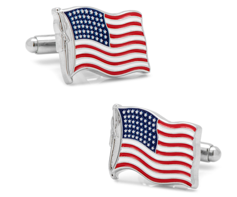 Waving American Flag Cufflinks