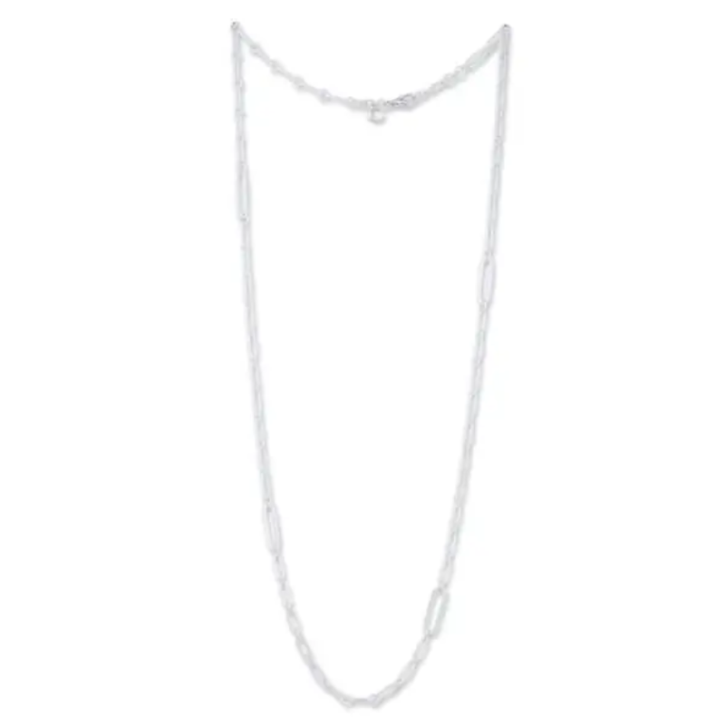 Lika Behar Sterling Silver “Chill-Link” Necklace   Extension Chain & Lobster Claw  39″