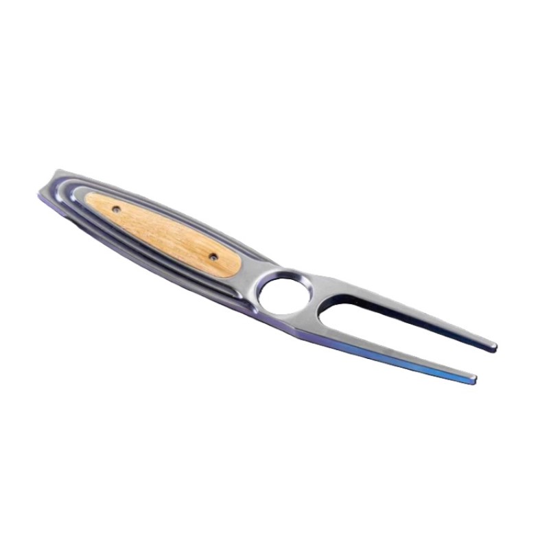 William Henry Titanium Divot Tool with Inlaid Pappy Van Winkle Barrel Wood