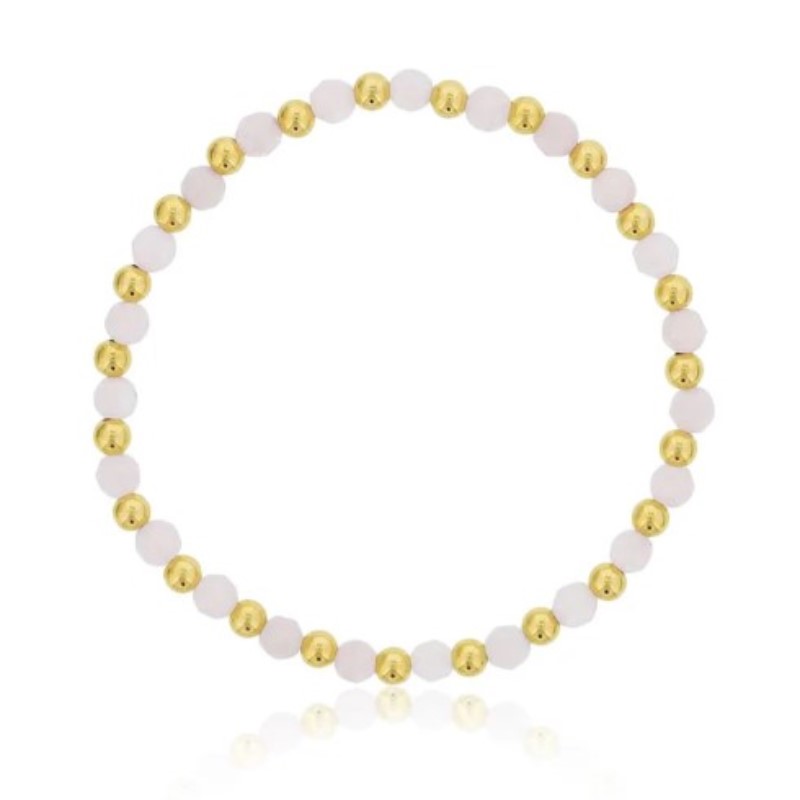 4mm Rose Quartz Beaded Stretch Bracelet