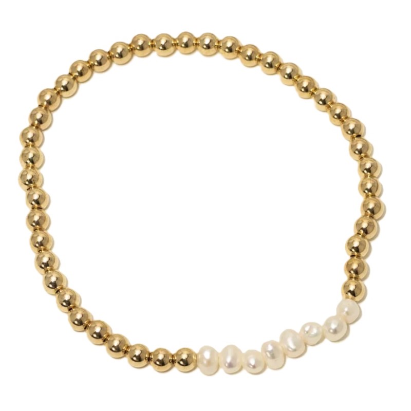 4mm Pearl Beaded Stretch Bracelet
