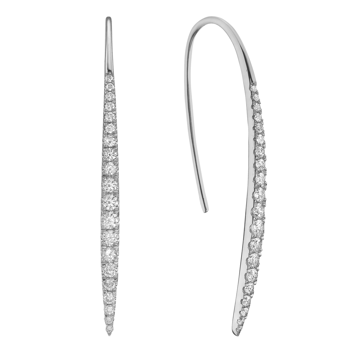 Diamond Drop Hook Earrings