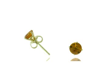 14 Karat Yellow Gold Citrine Earrings