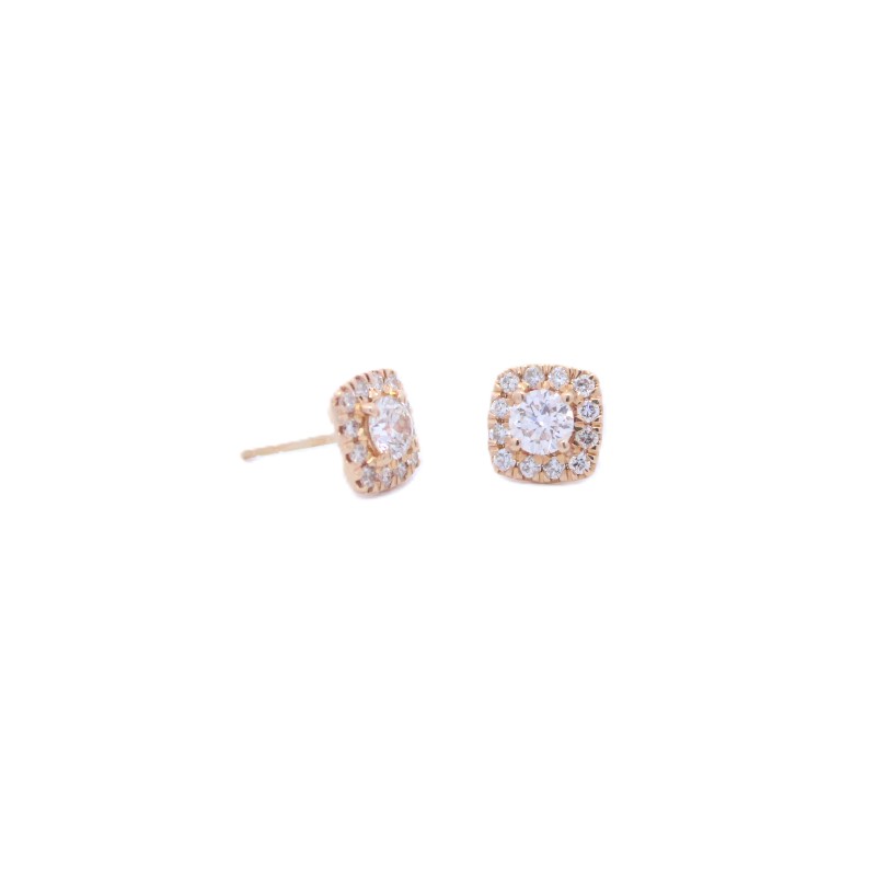 Diamond Halo Studs