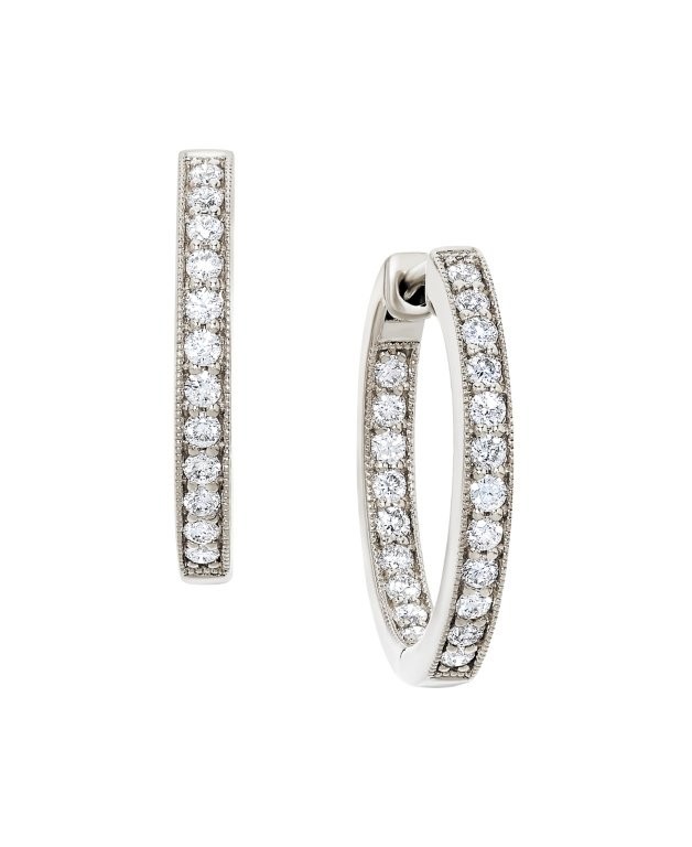 Inside Out Small Diamond Hoops