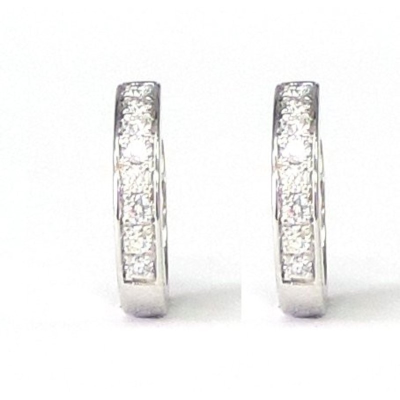 Diamond Huggie Earrings