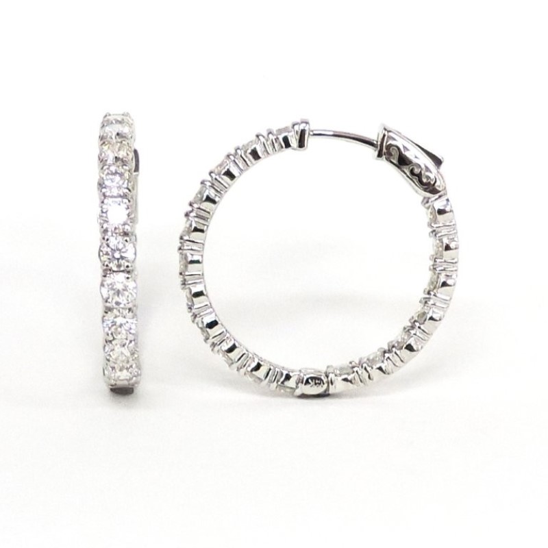5.50ct Inside Outside Diamond Hoops
