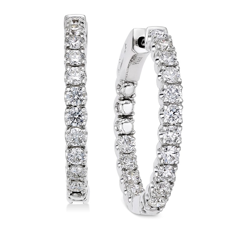 2.0ct Diamond Inside Outside Hoops