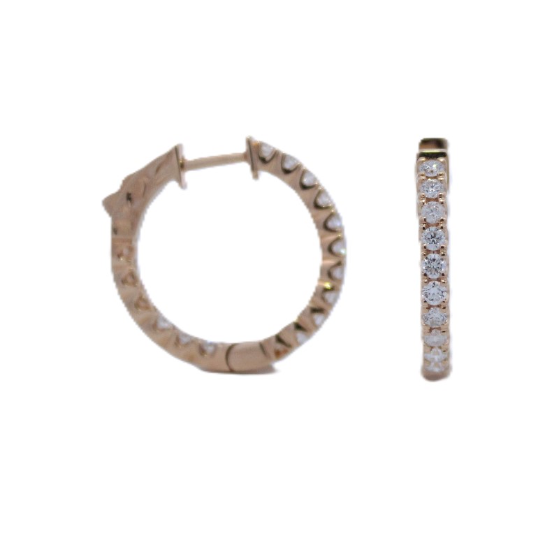 2.0ct Diamond Inside Outside Hoops 2.0ct Diamond Inside Outside Hoops