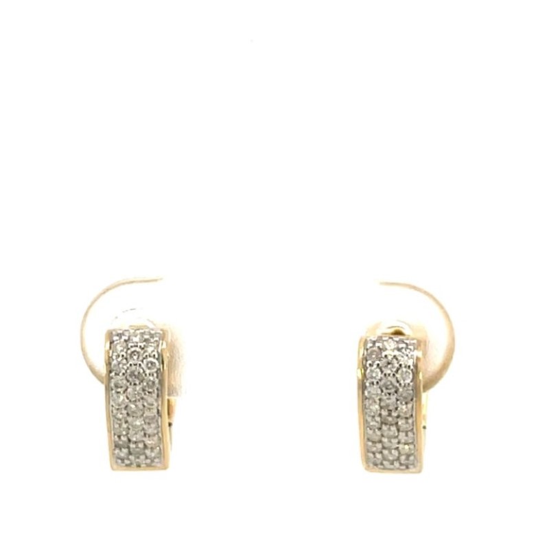 Heart Shaped Diamond Huggie