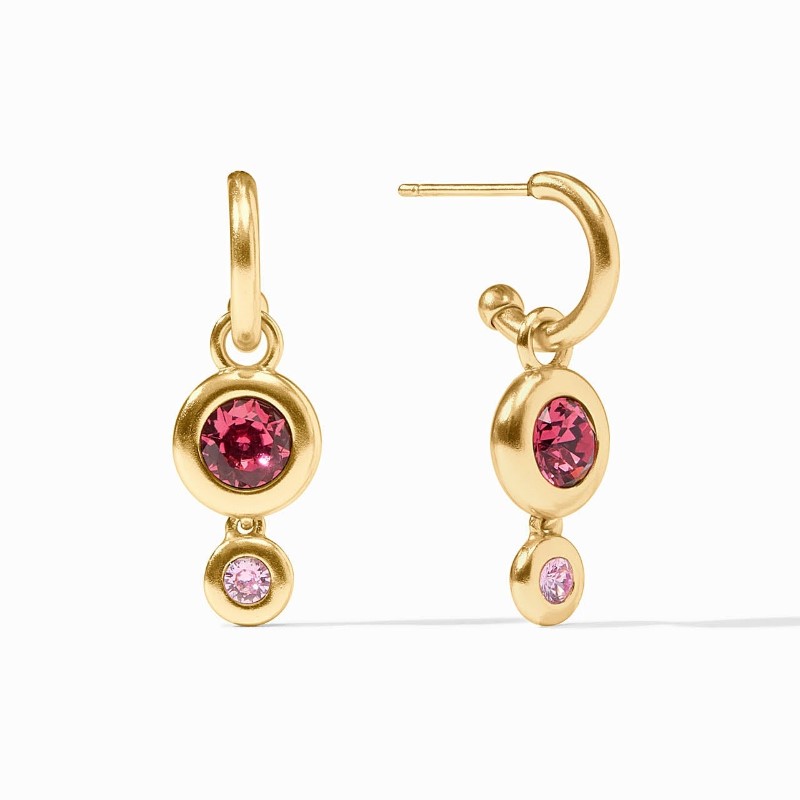 Julie Vos Rainbow Duo Hoop and Charm Earring