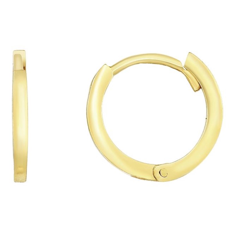 Thin Polished Huggie Earrings