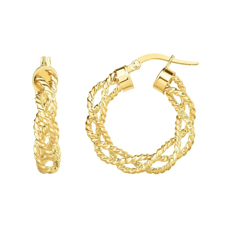 Braided Twist Hoop Earrings
