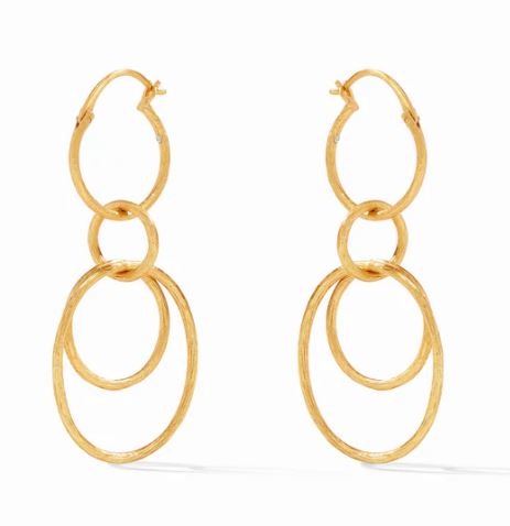 Julie Vos 24 Karat Gold Plated Simone 3-In-1 Earrings - 001-913