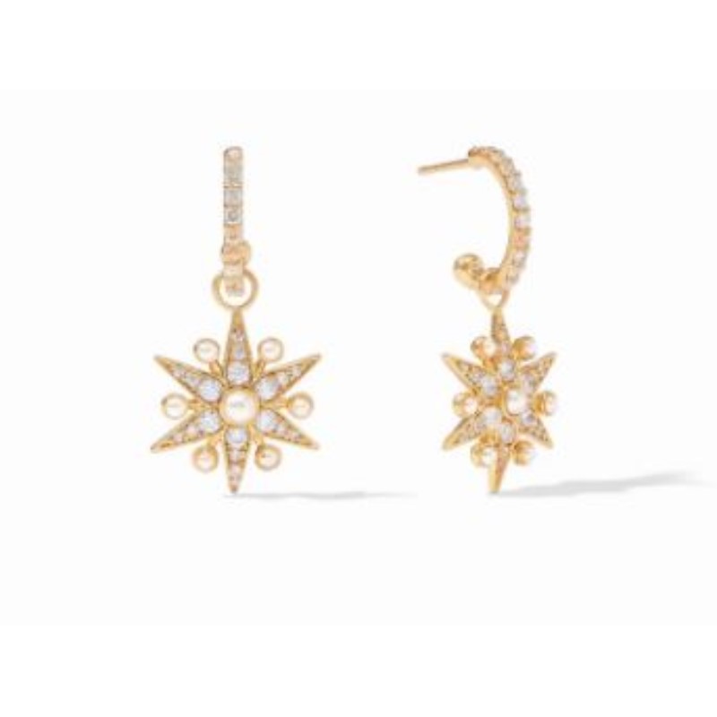 Julie Vos Celeste Hoop And Charm Earrings