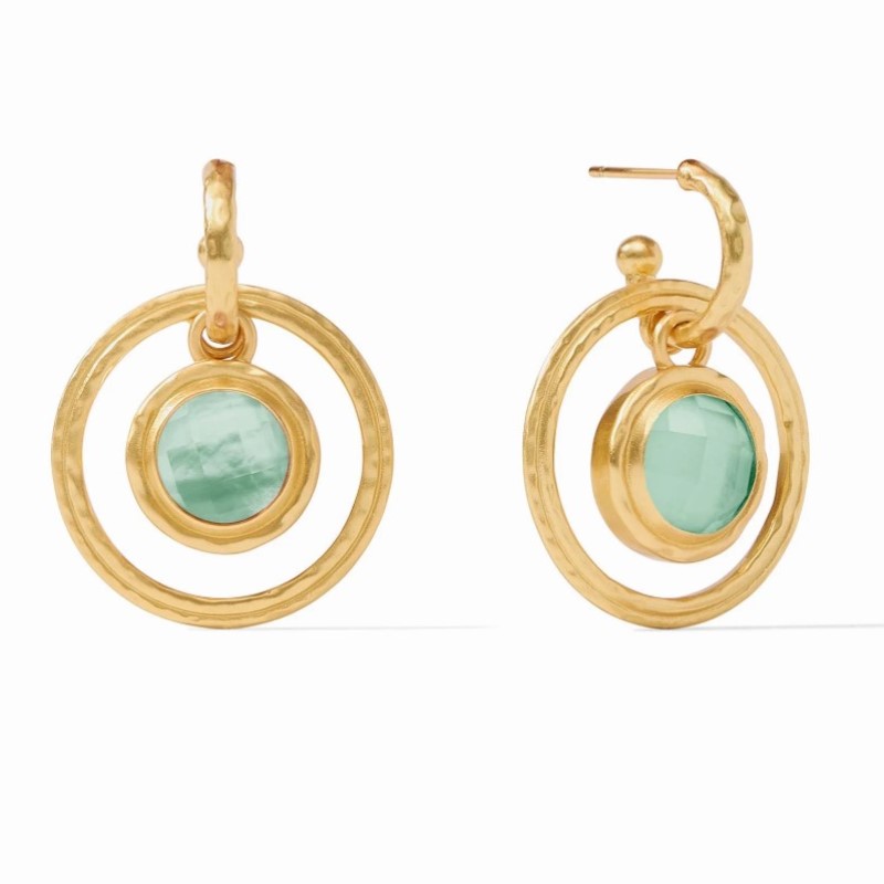 Julie Vos Astor 6 in 1 Charm Earrings In Aquamarine Blue Julie Vos Astor 6 in 1 Charm Earrings In Aquamarine Blue