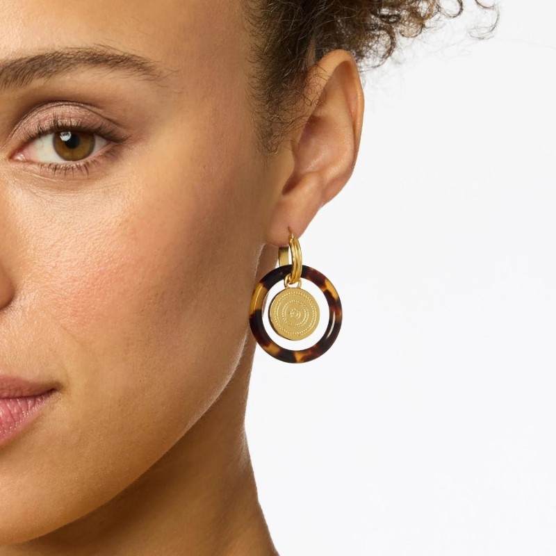 Julie Vos Madison 6-1 Tortoiseshell Charm Earrings