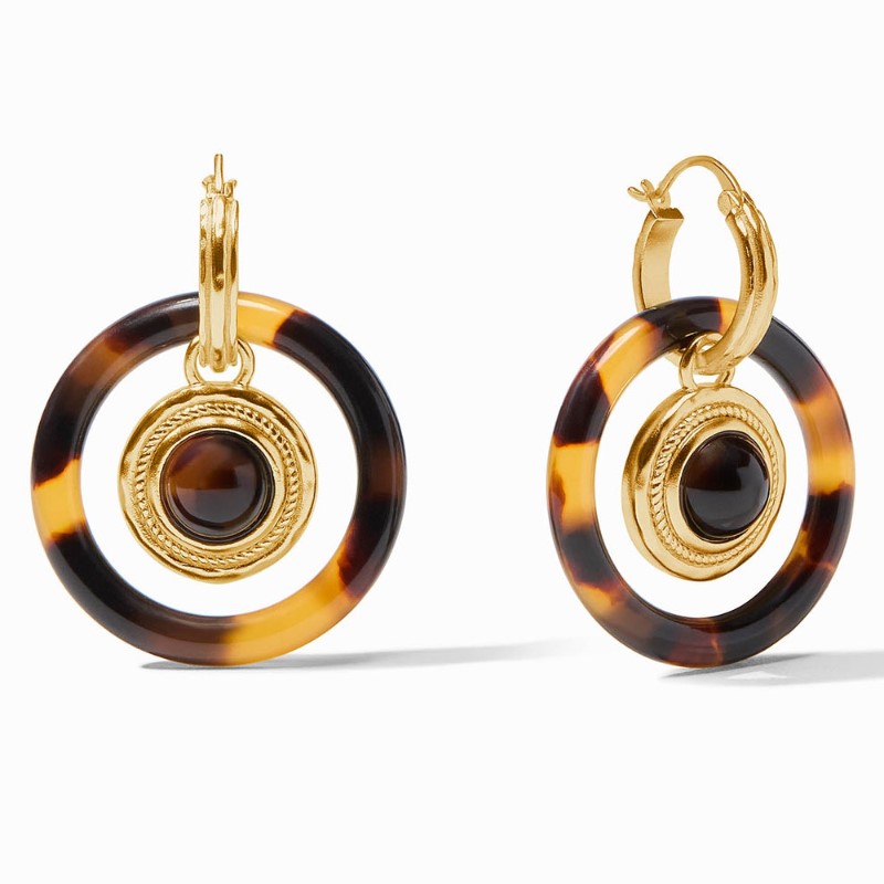 Julie Vos Madison 6-1 Tortoiseshell Charm Earrings