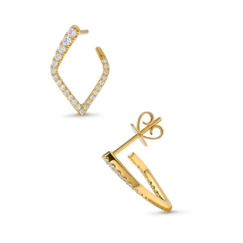 Diamond Kite Shaped Earrings