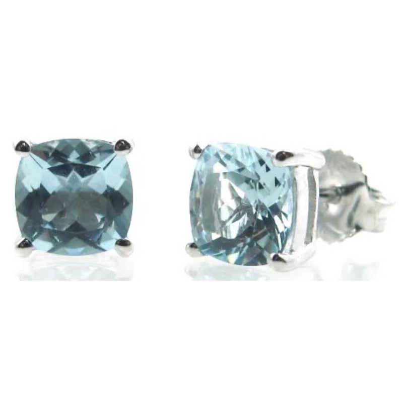 Aquamarine Stud Earrings