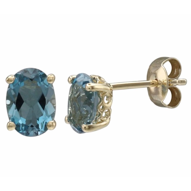 London Blue Stud Earrings
