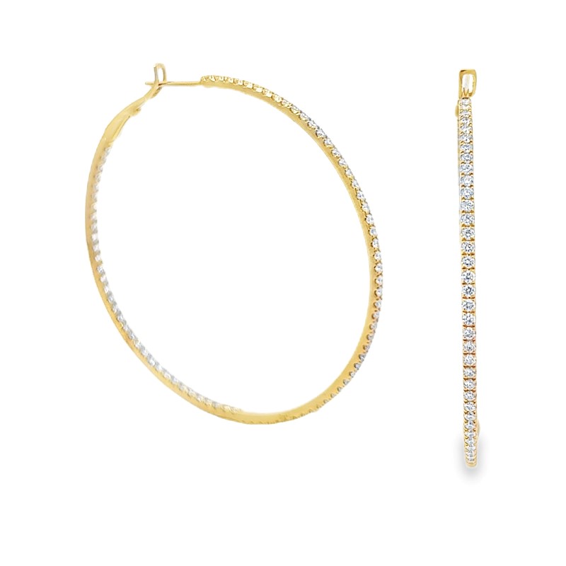 2.0ct Inside Out Diamond Hoops