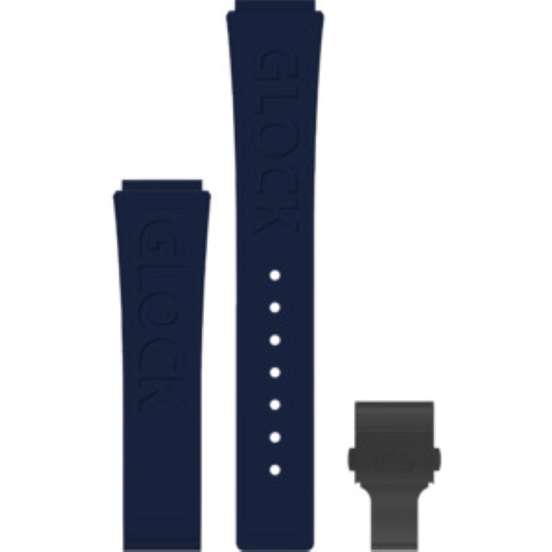 Glock Blue Logo Rubber Strap 22 mm