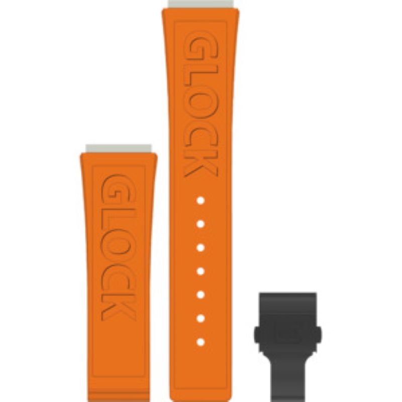 Glock Orange Logo Rubber Strap 24 mm