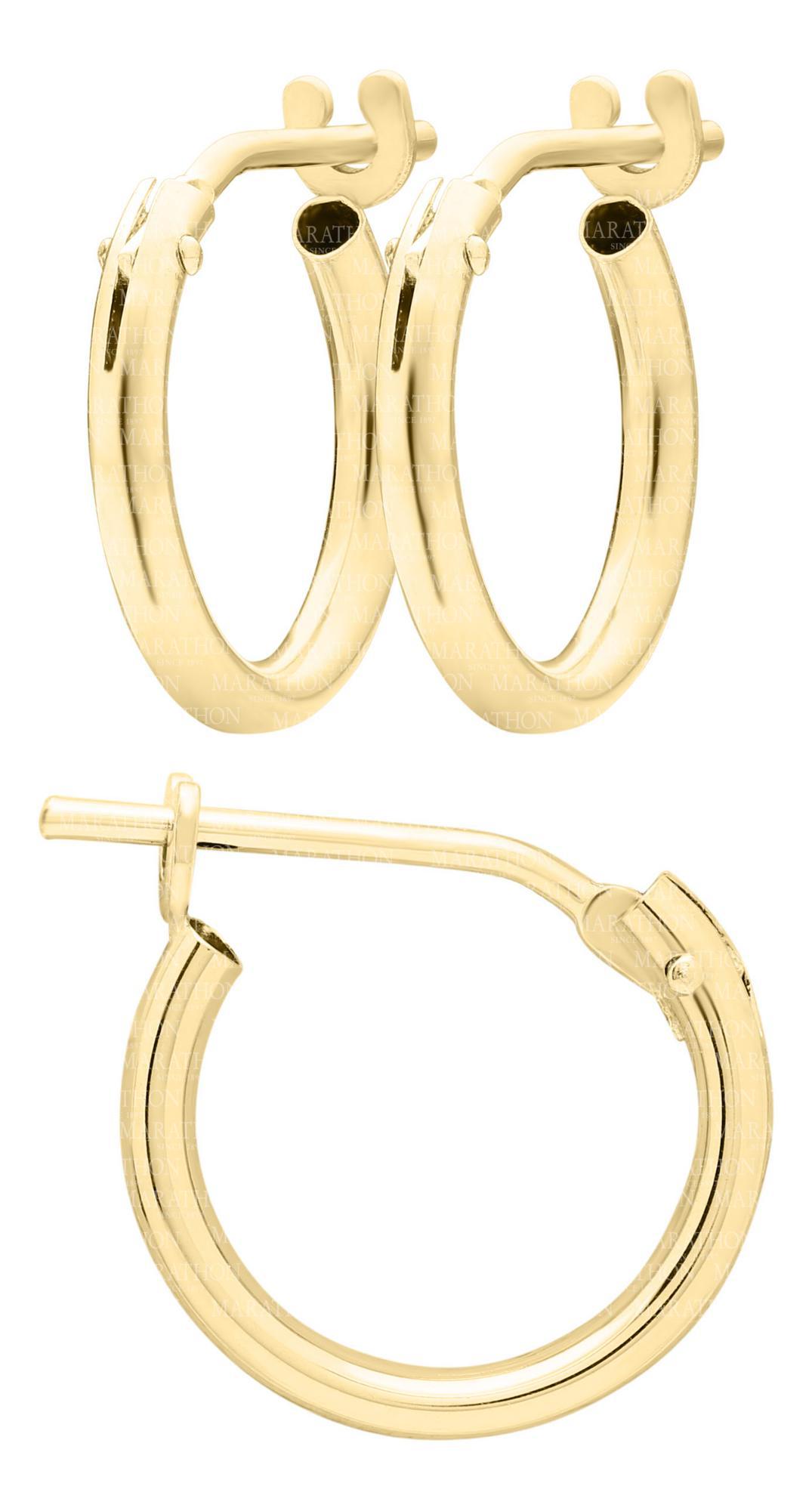 Kiddie Kraft 14 Karat Yellow Gold Small Hoop Earrings