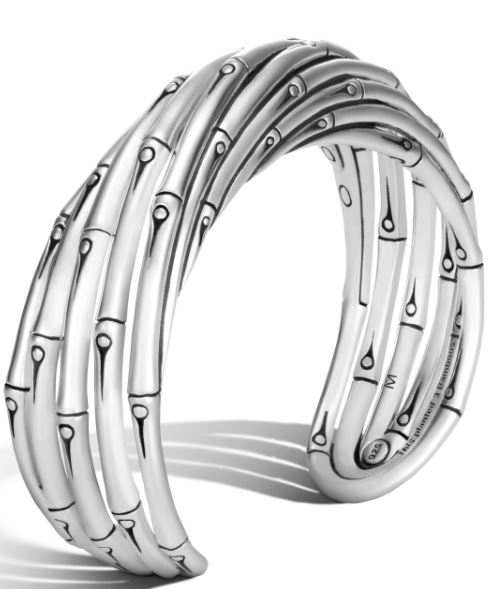 John Hardy sterling silver bamboo open cuff bracelet from the 